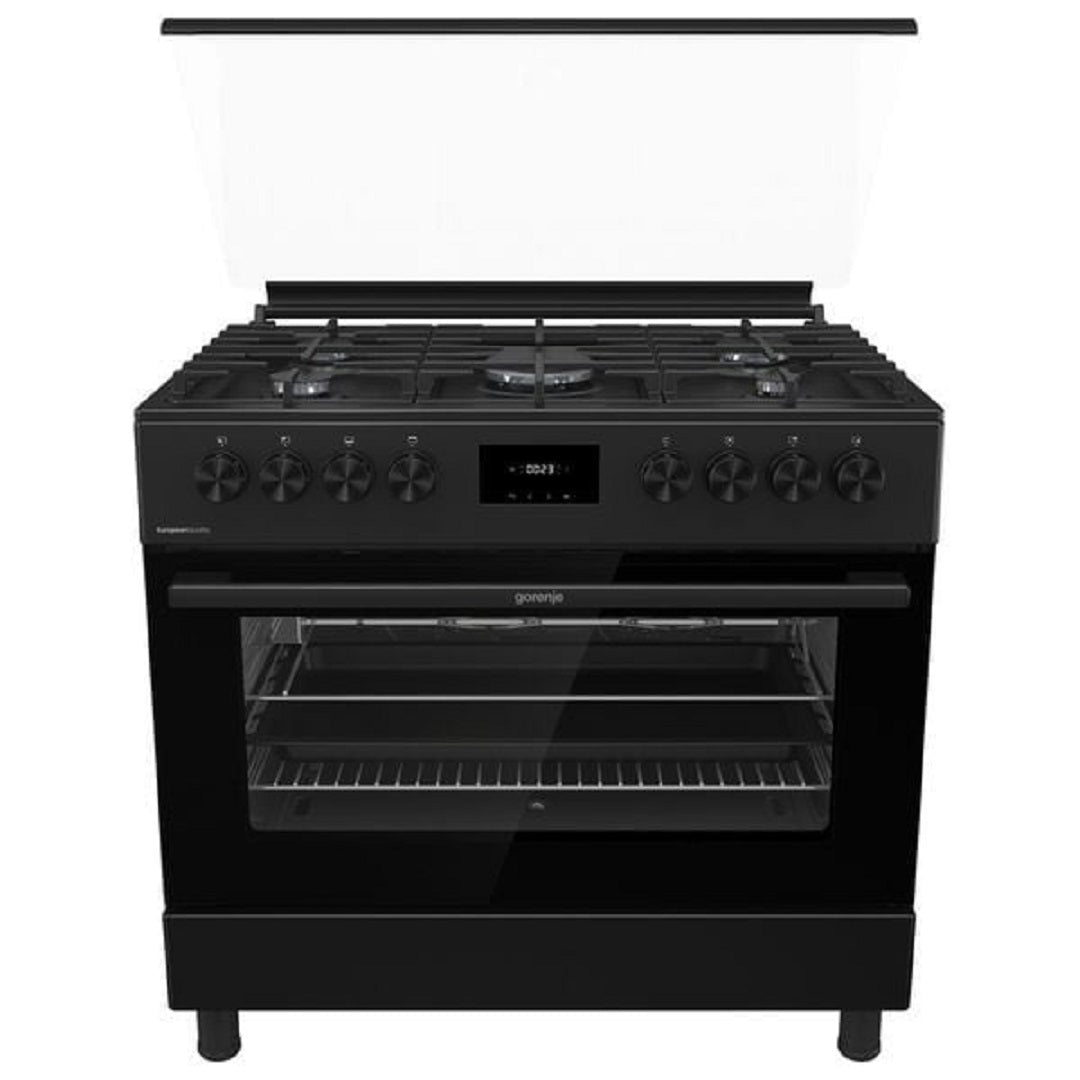 طباخة غاز غورينجي ، لون أسود، مزودة بـ 5 شعلات. Gorenje GGI9C21B - 5 Burners - Gas Cooker - Black