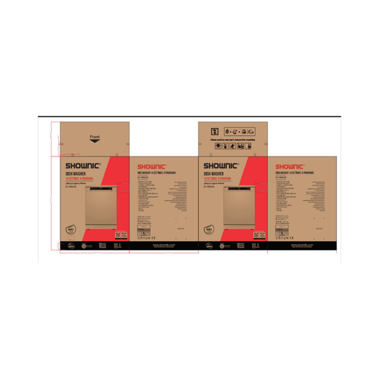 Shownic DD-14M60L6W Dishwasher – 6 Programs | غسالة صحون شونك 6 برامج لون أبيض