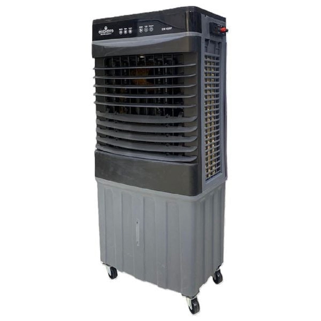امبليوم EM-45RF – مبرد هواء متنقل قابل للشحن – 1200 واط – فضي Embleme EM-45RF - Portable Charging Air Cooler - 1200 W - Silver