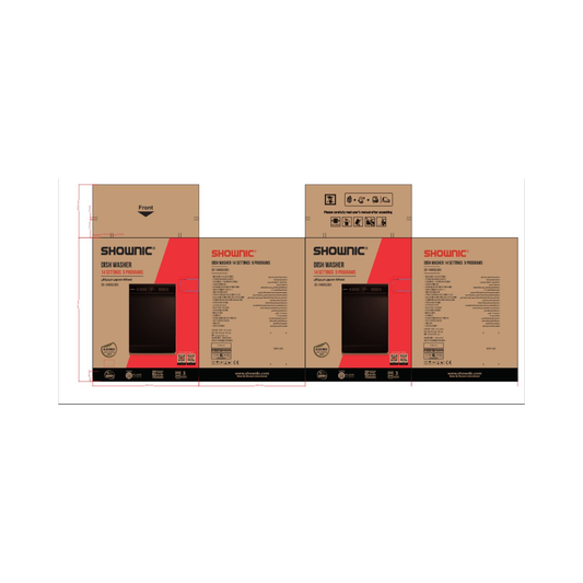 Shownic DD-14W60L9BX Dishwasher – 9 Programs (Black) | غسالة صحون شونك 9 برامج لون أسود