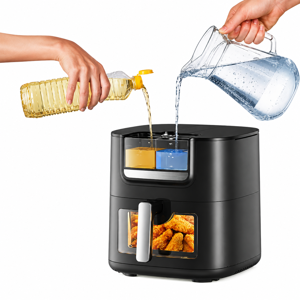 قلاية هوائية امبليوم EM-AFOWS5 بسعة 7 لتر مع تقنية الرش التلقائي للزيتEM AFOWS5 Air Fryer 7L with Automatic Spritzing Technology