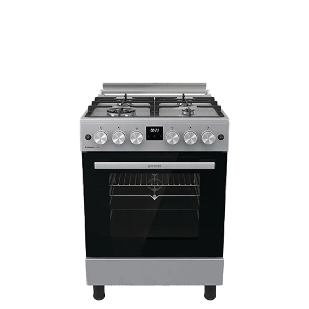 طباخ غازي جورنجي - 65 لتر - - رمادي معدني Gorenje Gas Cooker – 65 Liters – Metallic Gray