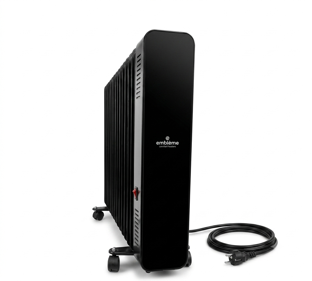 مدفأة زيتية اسود Black Oil-Filled Radiator Heater EM FW1