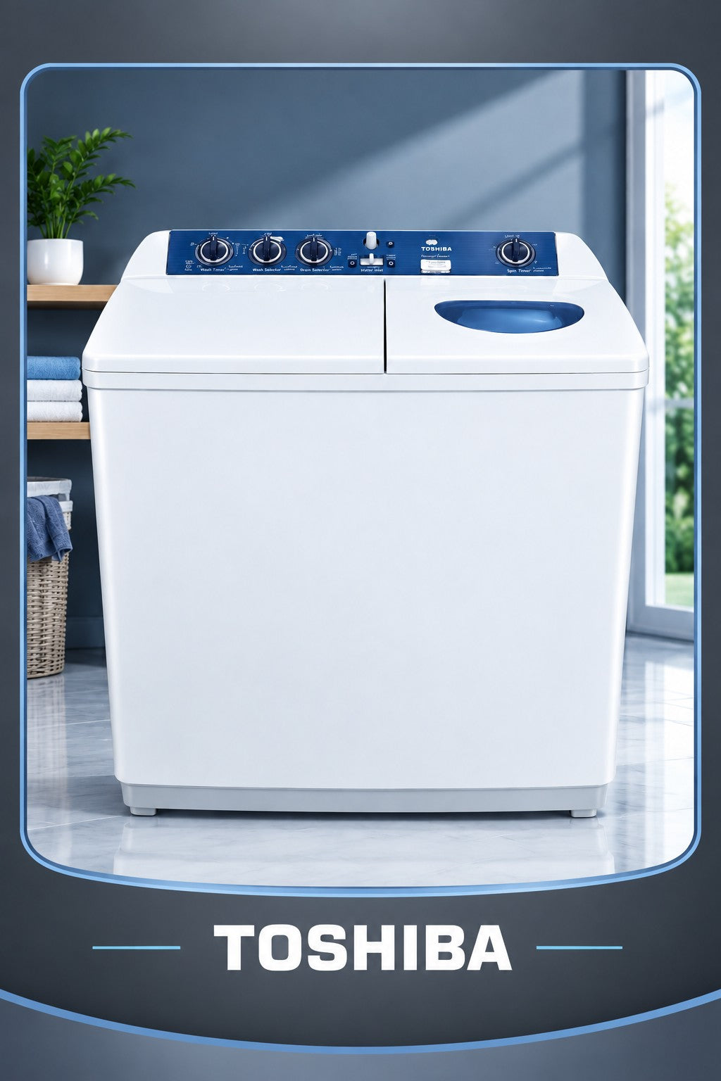 غسالة توشيبا العربي 7 كيلو 720 Toshiba El Araby 7 kg Washing Machine – 720