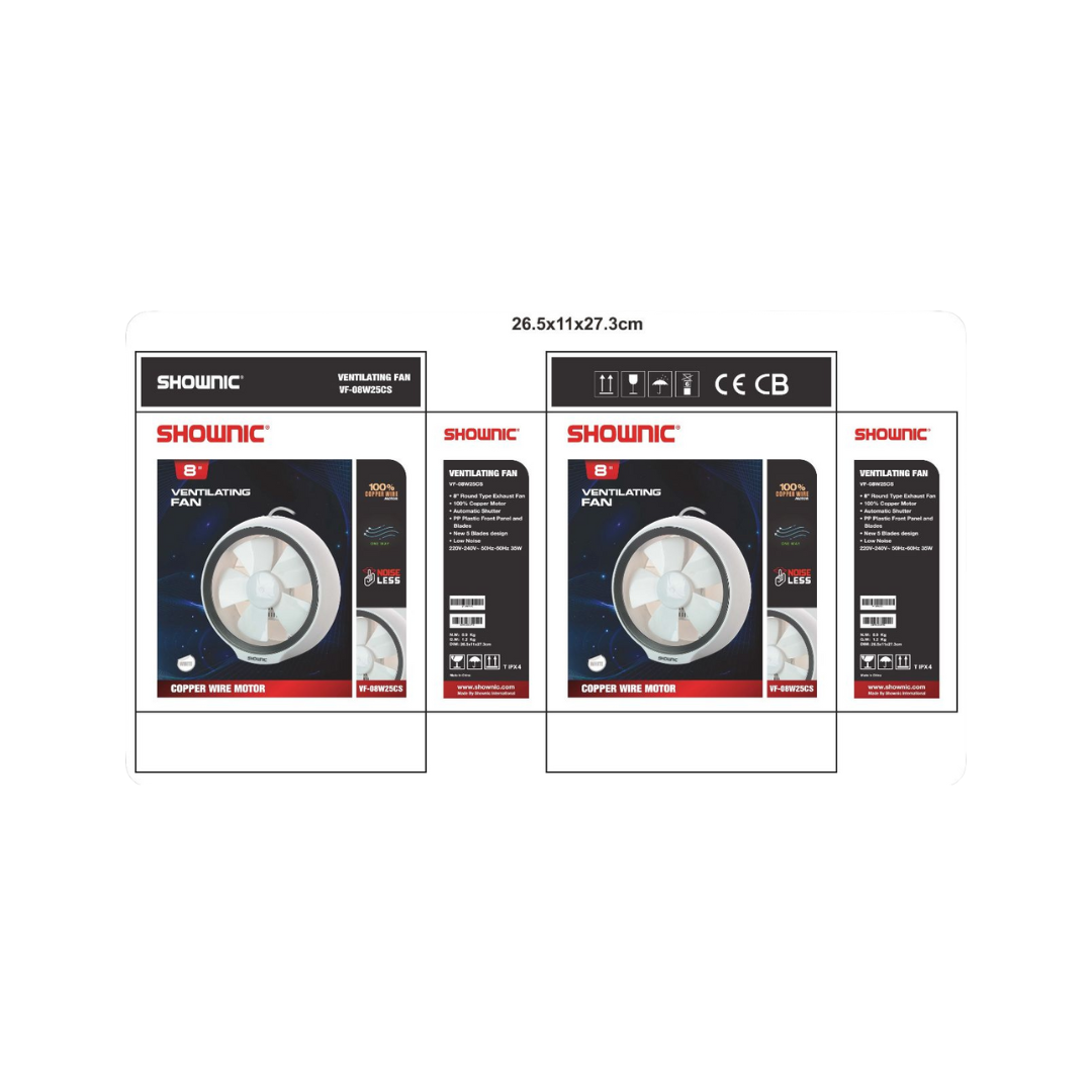 Air Vent Fan VF-08W25CS | مروحة مفرغات هواء – 8 إنج