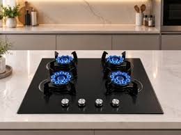 طباخ امبليوم بلت ان زجاج اسود EM GT8M EM Plenum Built-In Gas Cooktop – Black Glass – EM GT8M