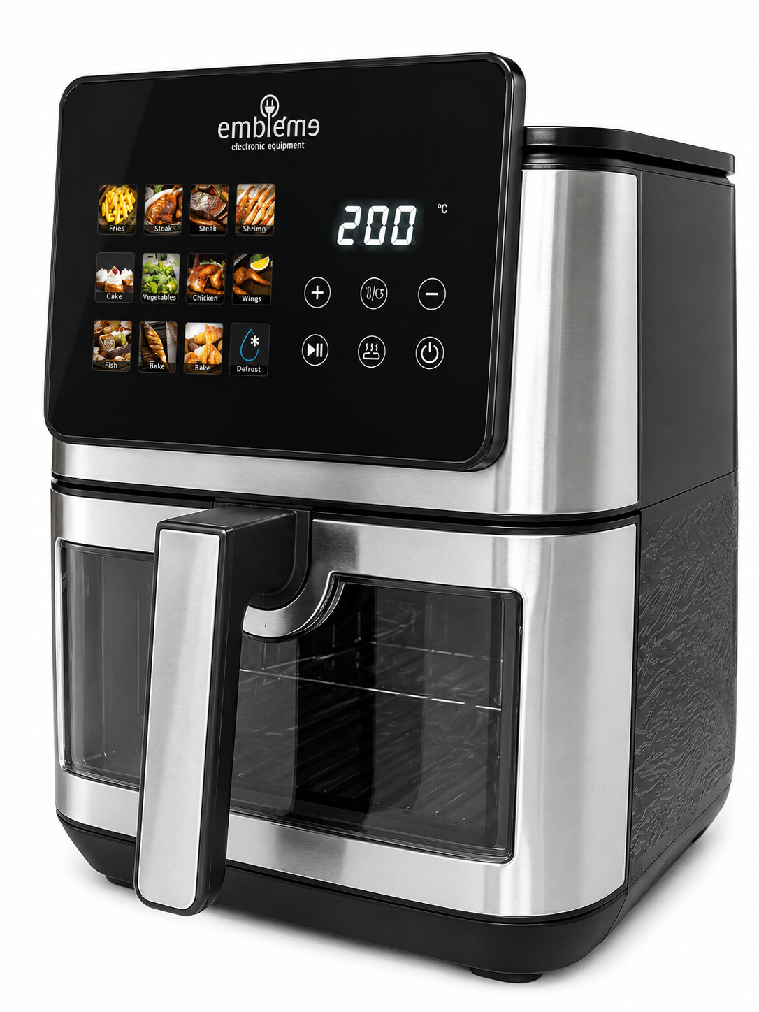 قلاية هوائية 8.5 لتر بهيتر مزدوج امبليوم 8.5L Air Fryer with Dual Heating Elements EM AF8H25