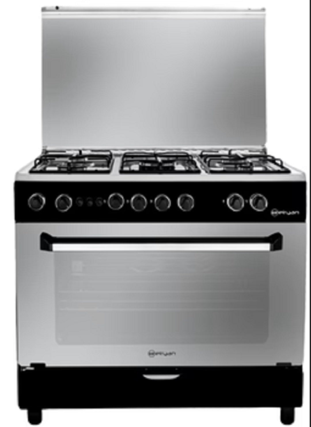 طباخ الريان مصري - 60*90 - 5 مشاعل - سطح علوي ستانلس ستيل - مميز El-Rayan Egyptian Cooker – 90×60 cm – 5 Burners – Premium Stainless Steel Top Surface