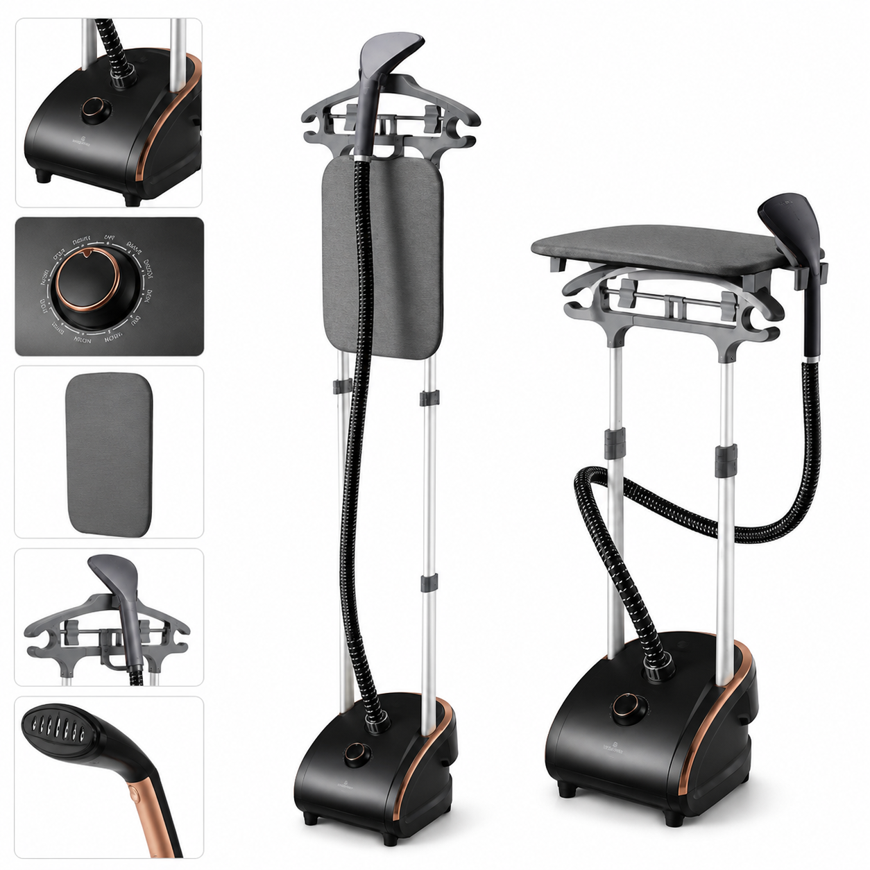 أوتي بخاري للملابس– قدرة 1800 واط – ضغط 2.6 بار – أسود Embleme EM-GS25B - Garment Steamer - 1800 W - 2.6 Bar - Black
