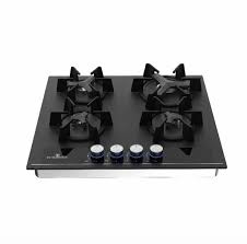EM BR4GN طباخ امبليوم بلت ان زجاج اسود EM Plenum Built-In Gas Cooktop – Black Glass – EM BR4GN