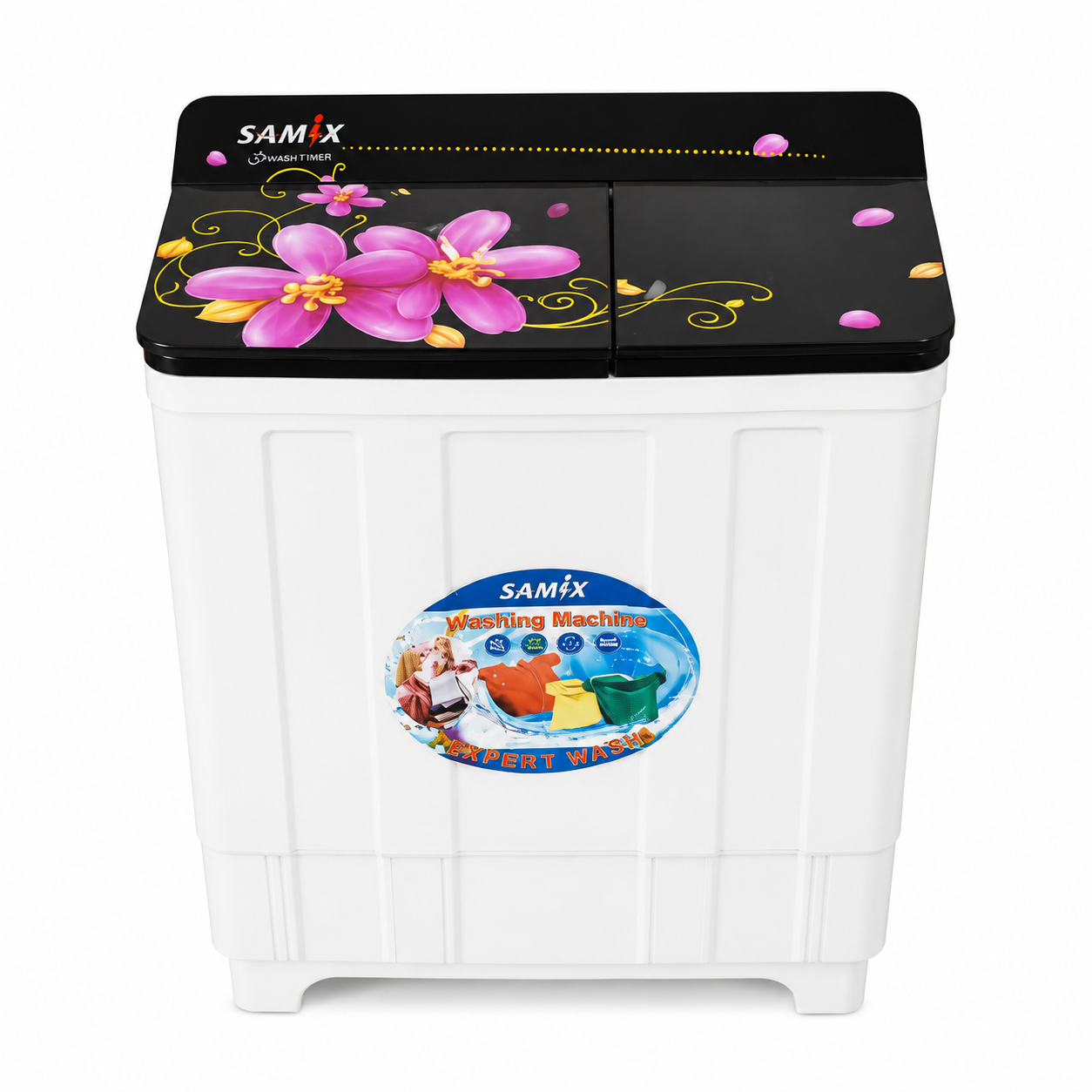 SAMIX 14 kg Top Load Washing Machine with Glass Lid سامكس 14 غسالة غطاء زجاج