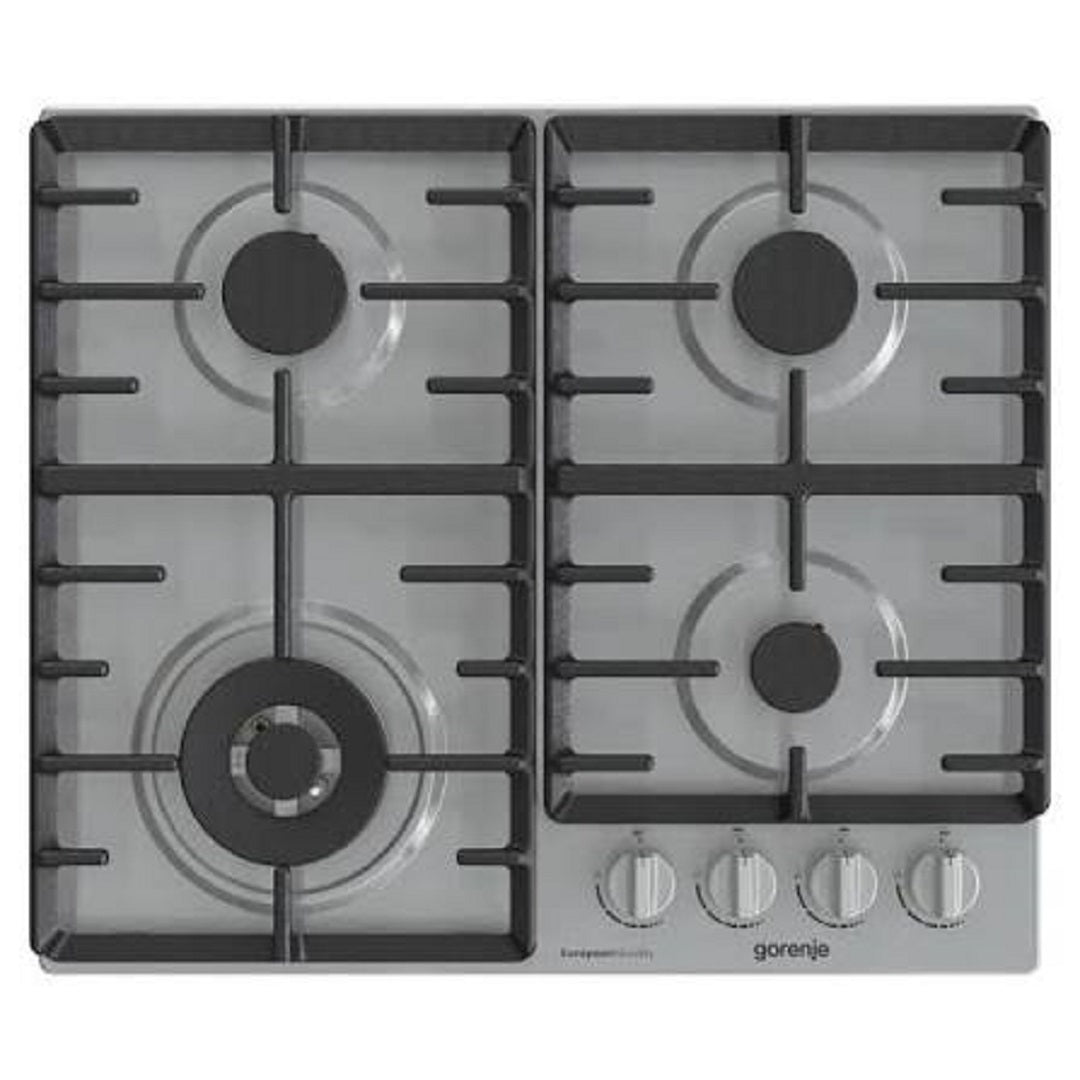 طباخ داخلي غازي جورنح - ستيل 4مشاعل Gorenje Built-in Gas Cooktop – GW642X – Stainless Steel – 4 Burners