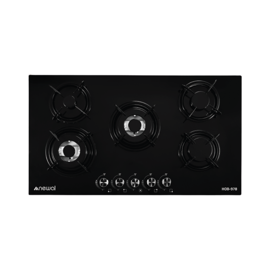 HOB-978-02 Gas Table Cooker | طباخ منضدي غاز 5 عيون – أسود
