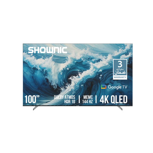 Shownic TP-QGU100A-144 100” QLED Smart TV 4K UHD – 144Hz | شاشة شونك الذكي QLED قياس 100 إنج 4K – 144 هيرتز