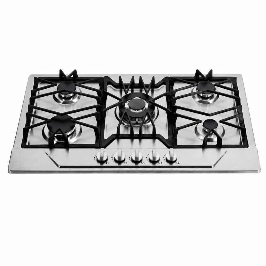 موقد غاز مدمج من إيمبليم، 5 شعلات، ستانلس ستيل – Embleme Built-in Gas Hob 5 Burners Stainless Steel – EM GS5EWC