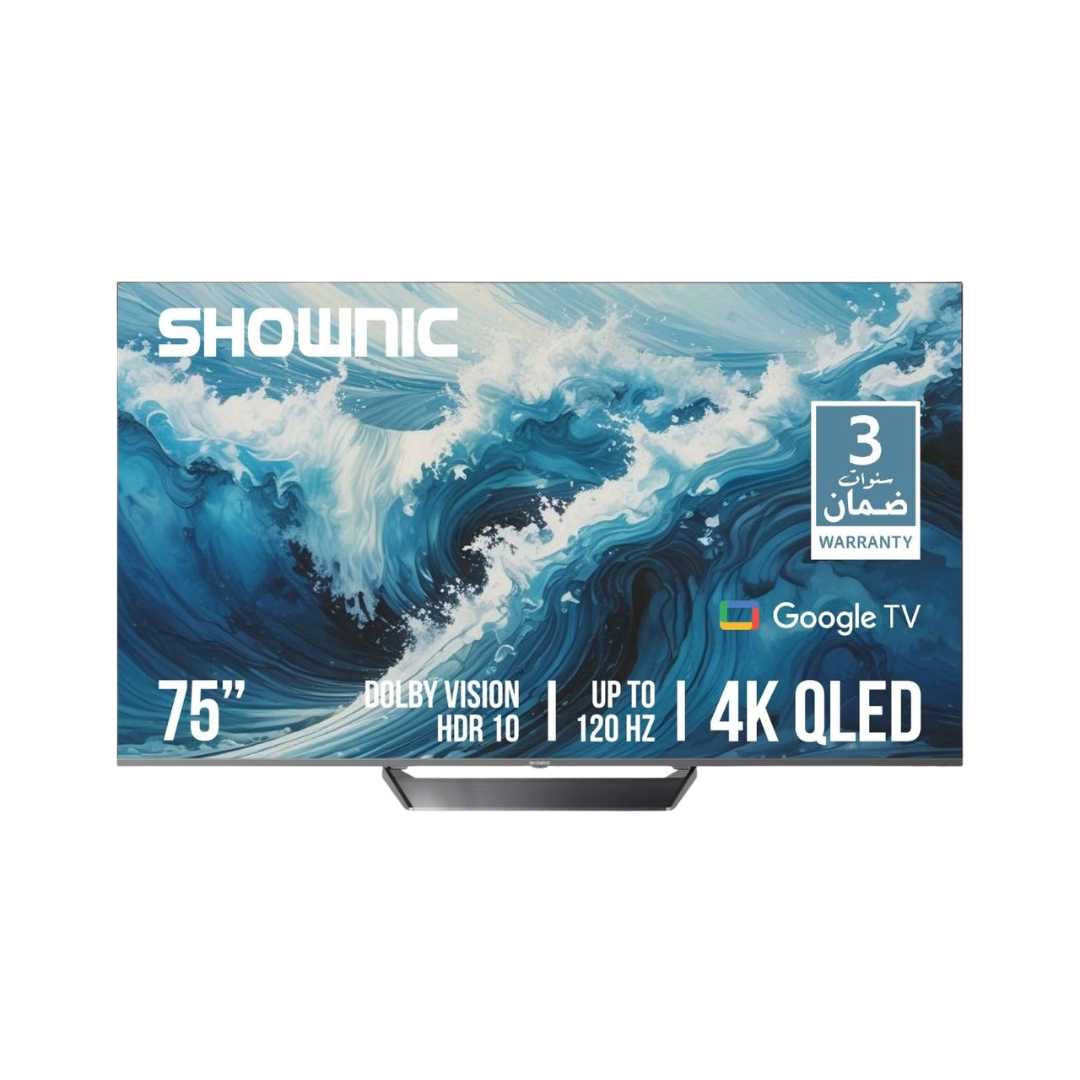 Shownic TP-QGU75C-120 75” QLED Smart TV 4K UHD – 120Hz | شاشة شونك الذكي QLED قياس 75 إنج 4K – 120 هيرتز
