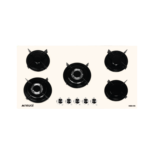 HOB-978-04 Gas Table Cooker | طباخ منضدي غاز 5 عيون – ذهبي