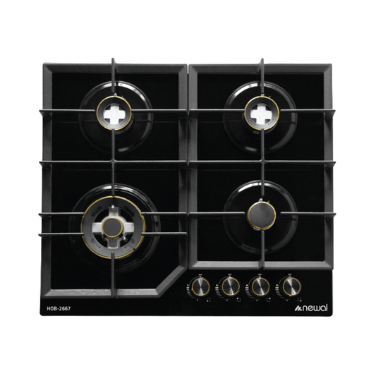 HOB-2667-02 Gas Table Cooker | طباخ منضدي غاز 4 عيون – أسود