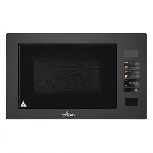مايكروويف امبليوم بلت إن مدمج 25 لتر مع شواية وشاشة لمس – أسود Embleme Built-In Microwave, 25 Liters, with Grill & Touchscreen – Black