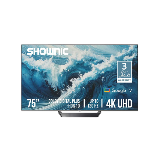 Shownic TP-DGU75C-120 75” LED Smart TV 4K UHD – 120Hz | شاشة شونك الذكي LED قياس 75 إنج 4K – 120 هيرتز