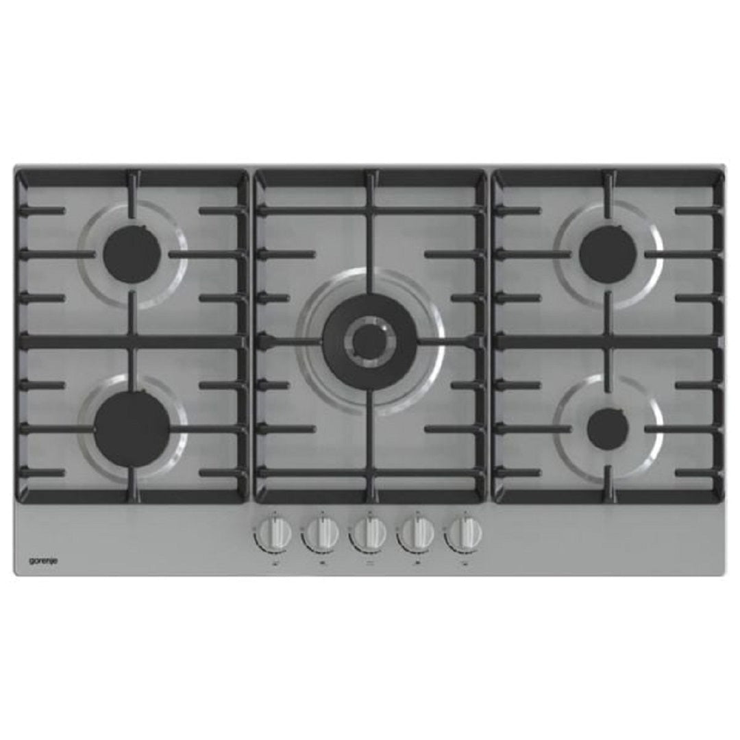 طباخ داخلي غازي جورنجي - 5 مشاعل - ستانلس ستيل Gorenje Built-in Gas Cooktop – 5 Burners – GW9C51X – Stainless Steel