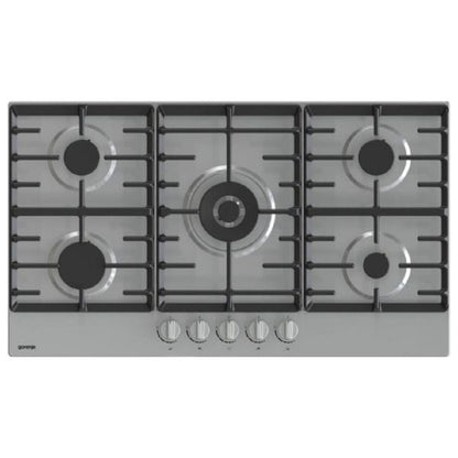 طباخ داخلي غازي جورنجي - 5 مشاعل - ستانلس ستيل Gorenje Built-in Gas Cooktop – 5 Burners – GW9C51X – Stainless Steel