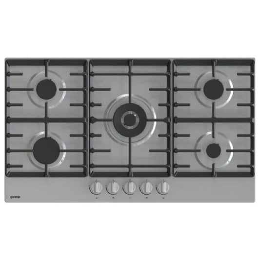 طباخ داخلي غازي جورنجي - 5 مشاعل - ستانلس ستيل Gorenje Built-in Gas Cooktop – 5 Burners – GW9C51X – Stainless Steel
