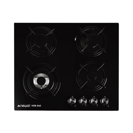 HOB-646-02 Gas Table Cooker | طباخ منضدي غاز 4 عيون – أسود