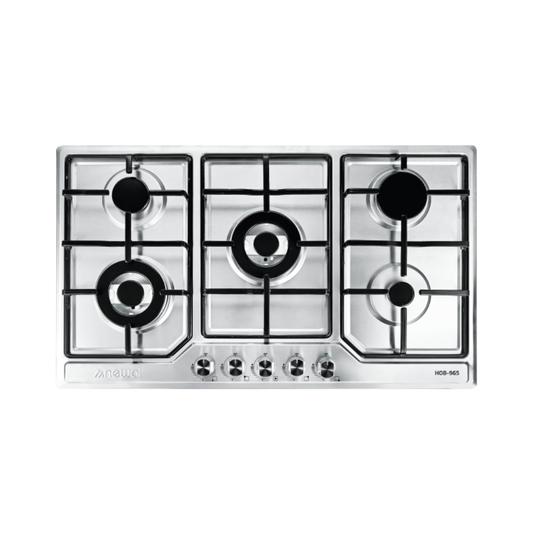 HOB-965 Gas Table Cooker | طباخ منضدي غاز 5 عيون – فضي