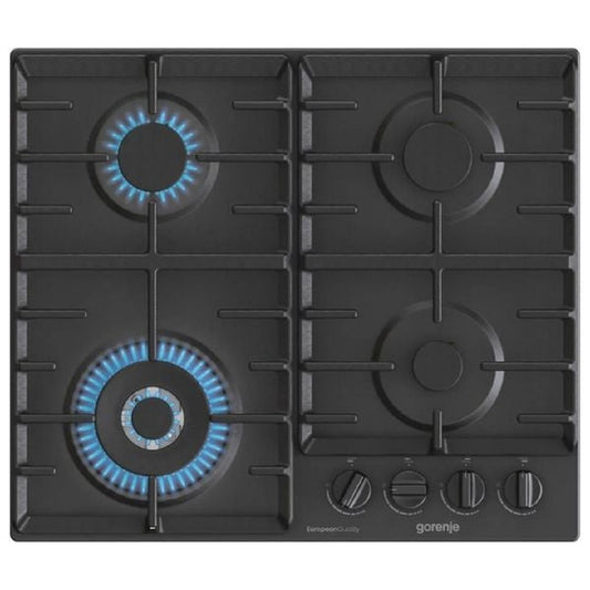 طباخ غازي داخلي جورنجي - 4 مشاعل - أسود Gorenje GW642B - 4 Burners - Built-In Gas Cooker - Black