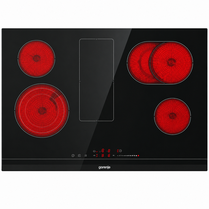 موقد جورينجي الزجاجي السيراميكي المدمج ECS959BCSC – 90 سم – 5 مناطق طهي – أسود Gorenje ECS959BCSC Built-in Glass-Ceramic Hob – 90cm – 5 Zones – Black