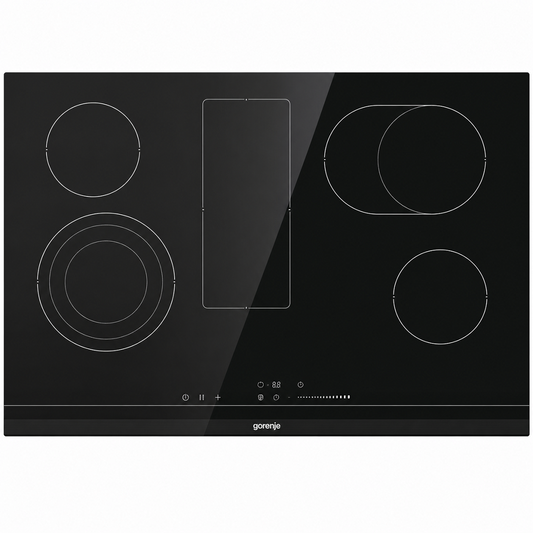 موقد جورينجي الزجاجي السيراميكي المدمج ECS959BCSC – 90 سم – 5 مناطق طهي – أسود Gorenje ECS959BCSC Built-in Glass-Ceramic Hob – 90cm – 5 Zones – Black