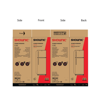 Shownic RL-296MG 12ft Refrigerator – Direct Cooling (Gold) | ثلاجة شونك 12 قدم تبريد مباشر – لون ذهبي