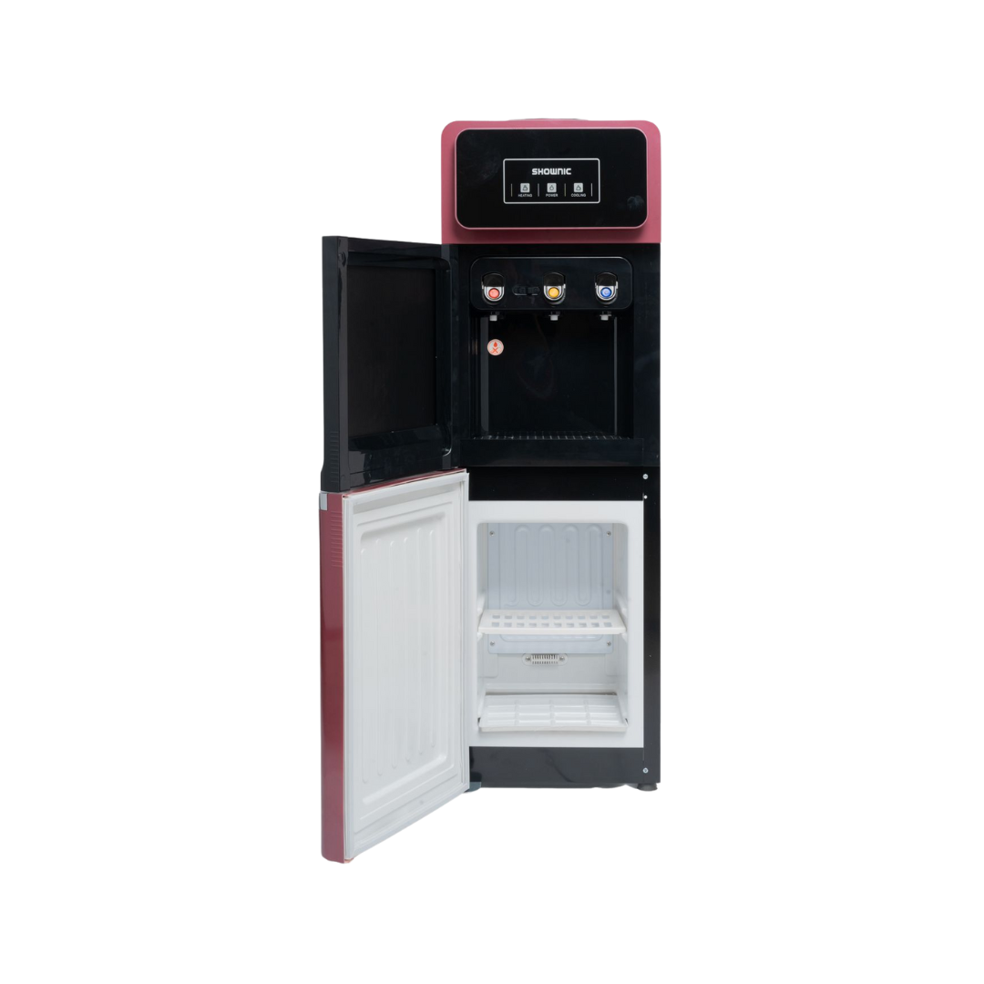 Shownic YT-R388BR Front Refrigerator براد مياه احمر مع ثلاجة شونك أمامية