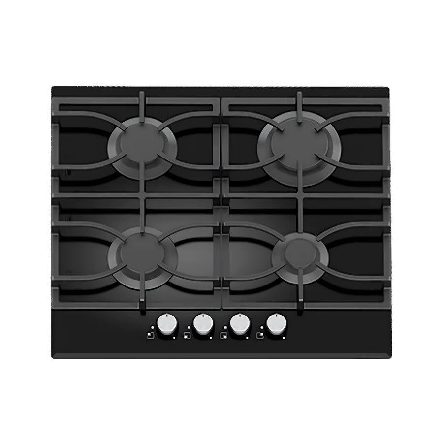طباخ امبليوم بلت إن غاز 4 مشاعل زجاج أسود – Embleme Built-In 4-Burner Gas Cooktop, Black Glass – EM 4EGS01