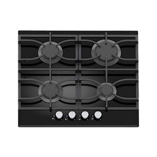 طباخ امبليوم بلت إن غاز 4 مشاعل زجاج أسود – Embleme Built-In 4-Burner Gas Cooktop, Black Glass – EM 4EGS01