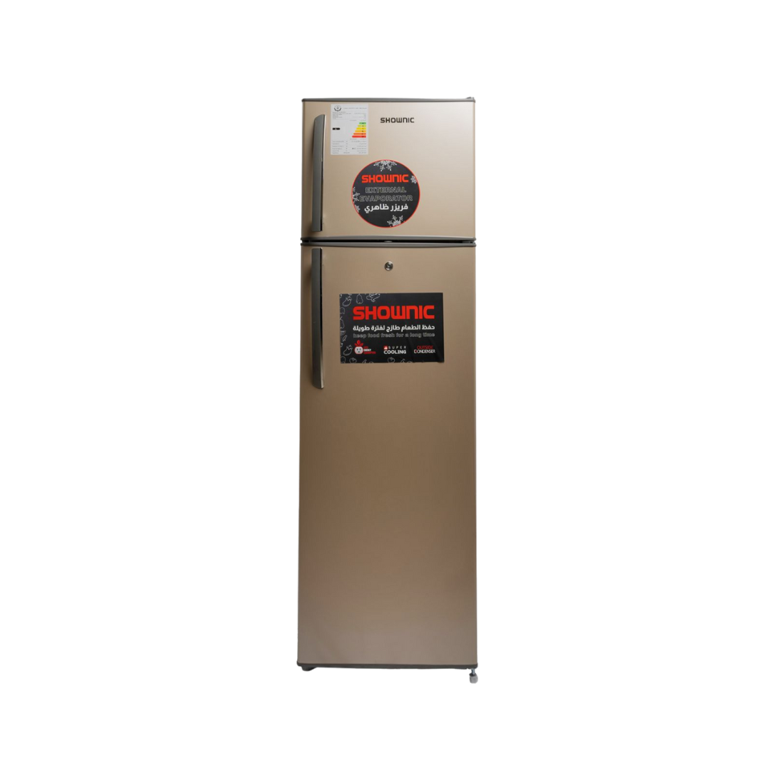 Shownic RL-350MG 14ft Refrigerator – Direct Cooling (Gold) | ثلاجة شونك 14 قدم تبريد مباشر – لون ذهبي