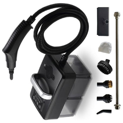 جهاز تنظيف بالبخار امبليوم - مكنسة محمولة باليد - سلكي - أسود Embleme Steam Cleaner – Handheld Steam Cleaner – Corded – EM-SC100T – Black