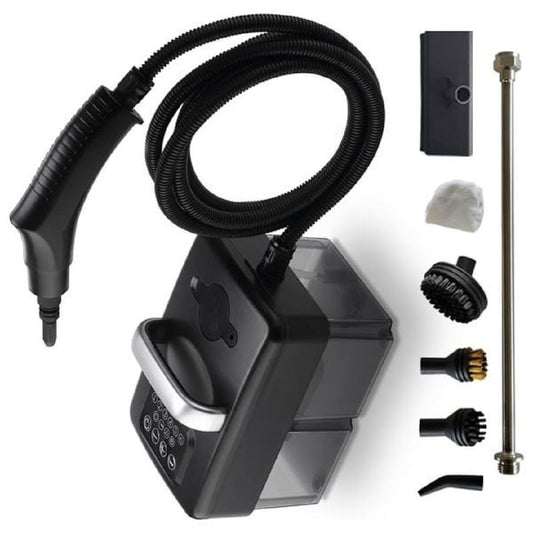 جهاز تنظيف بالبخار امبليوم - مكنسة محمولة باليد - سلكي - أسود Embleme Steam Cleaner – Handheld Steam Cleaner – Corded – EM-SC100T – Black