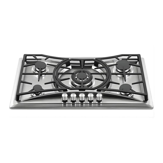 طباخ امبليوم بلت إن غاز 5 مشاعل ستيل – Embleme Built-in Gas Hob, 5 Burners, Stainless Steel – EM GSS5E