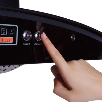 HOD-3860-02 Professional Kitchen Hood | ساحبة هواء HOD-3860-02 للمطابخ بلون أسود أنيق