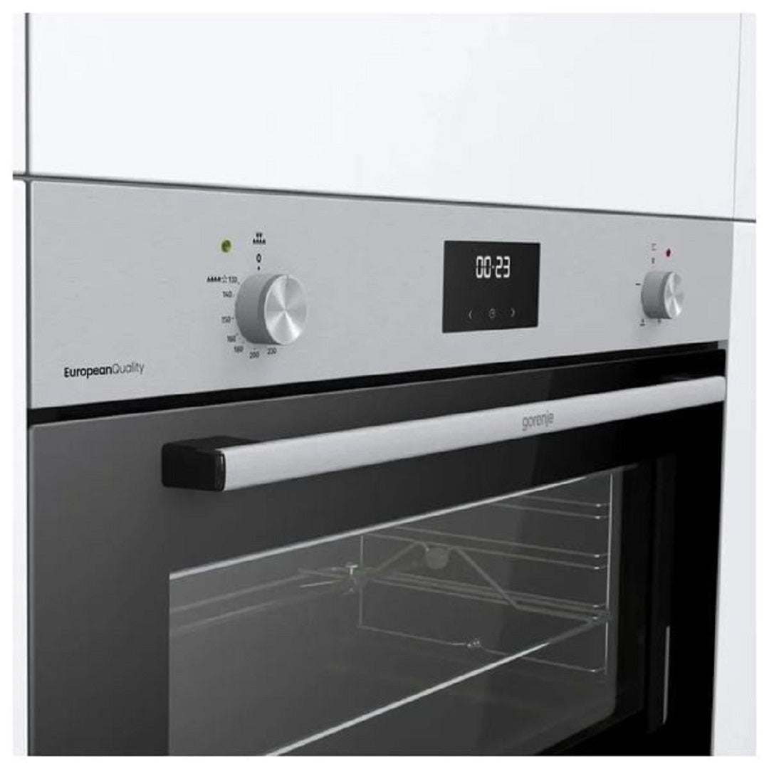 فرن غاز جورينجي مدمج – سعة 88 لتر – مقاس 90 سم – فضي – موديل BOG9832E01X Gorenje BOG9832E01X - Built-in Gas Oven - 88L - 90cm - Silver