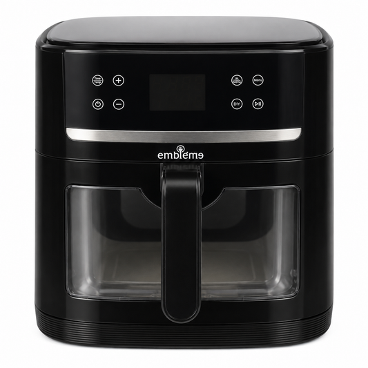 قلاية هوائية امبليوم - ذكية - 1800 واط - 8 لتر - EM-14-CM - أسود Embleum Smart Air Fryer - 1800W - 8L - EM-14-CM - Black