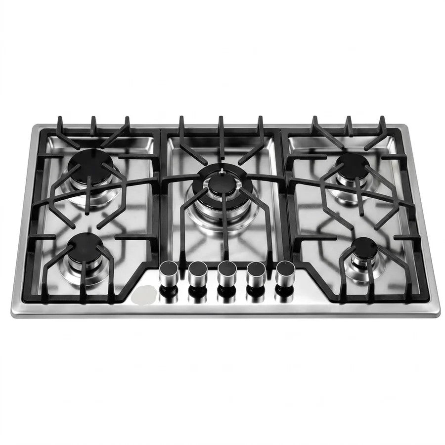 طباخ امبليوم بلت إن غاز 5 مشاعل ستيل 90 سم – Embleme Built-in Gas Hob, 5 Burners, Stainless Steel, 90 cm – EM SSGSW