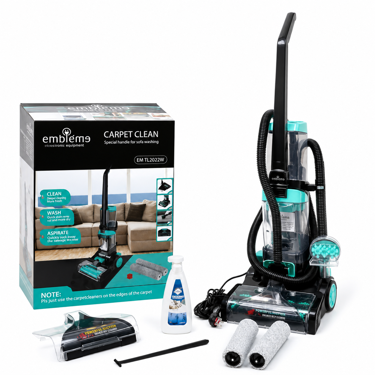 جهاز غسيل وتنظيف متعدد الاستخدامات 3 في 1 من إمبليوم (Embleme) – قدرة 800 واط Embleme 3-in-1 Multi-Purpose Cleaning Machine – 800W