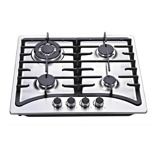 طباخ امبليوم بلت إن غاز 4 مشاعل ستيل حجم 60 – Embleme Built-In Gas Cooktop, 4 Burners, Stainless Steel, 60 cm – EM 4EWC
