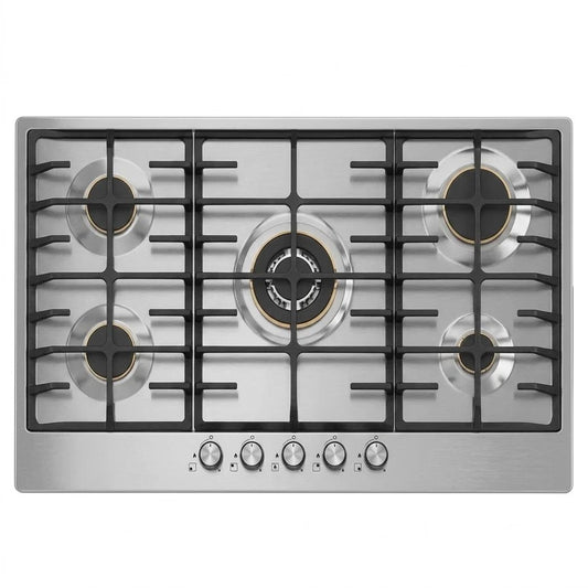 طباخ امبليوم بلت إن غاز 5 مشاعل ستيل 90×60 سم – Emblem Built-In 5-Burner Gas Cooktop, Stainless Steel, 90×60 cm – EM GSSG5