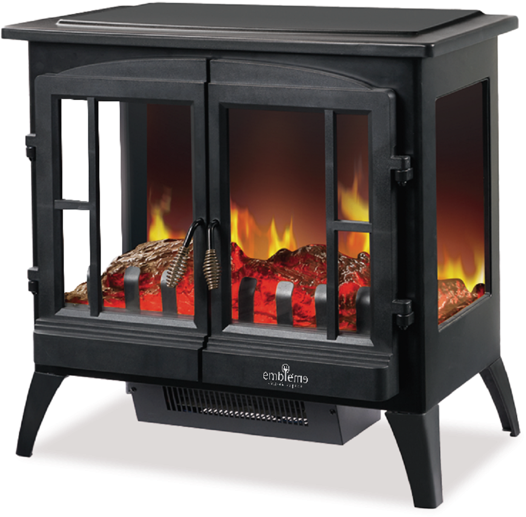 مدفأة كهربائية موديل EM-FPMV2 بتأثير لهب يحاكي اللهب الحقيقي. EM-FPMV2 Electric Fireplace Heater with Flame Effect