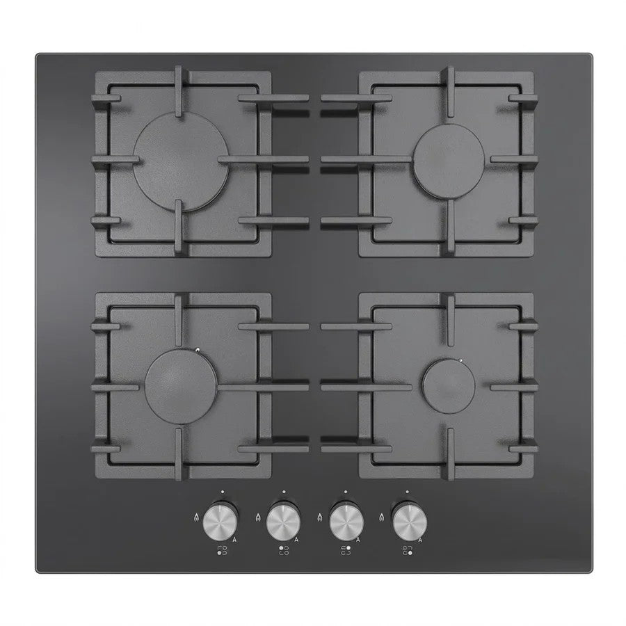 طباخ امبليوم بلت إن غاز 4 مشاعل زجاج أسود – Embleme Built-In 4-Burner Gas Cooktop, Black Glass – EM GSF4E