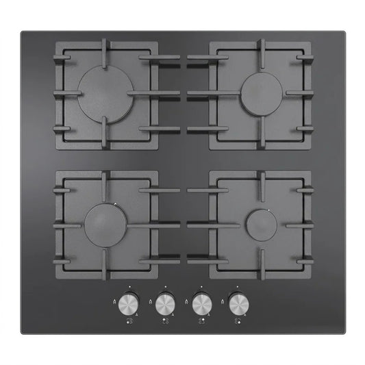 طباخ امبليوم بلت إن غاز 4 مشاعل زجاج أسود – Embleme Built-In 4-Burner Gas Cooktop, Black Glass – EM GSF4E